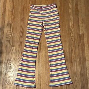 Zara Colorful Striped Flare Pants